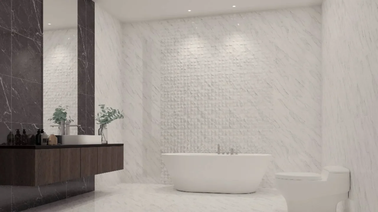 Inspirasi Keramik Kamar Mandi Minimalis: Ide Desain yang Elegan 2 Inspirasi Keramik Kamar Mandi Minimalis