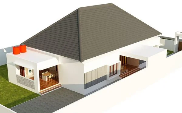 15 Contoh Atap Rumah Limasan Modern, Elegan dan Mewah 2 Atap Rumah Limasan Modern Tinggi