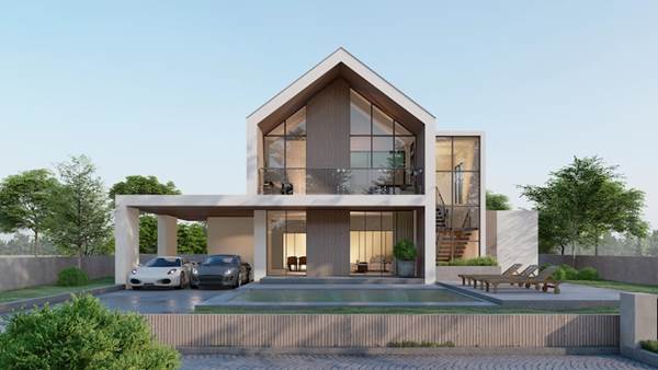 Desain Rumah 2 Lantai Minimalis Gaya Skandinavia