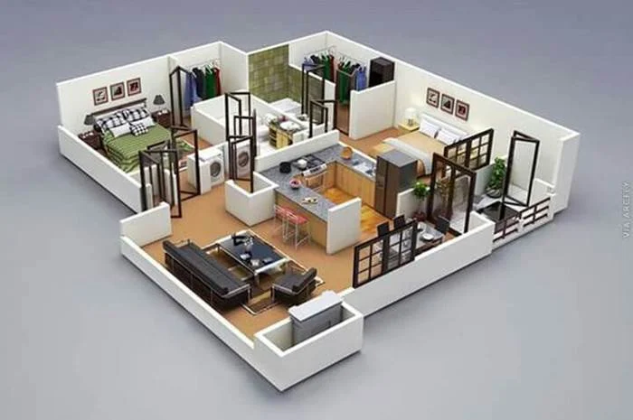 7 Ide Denah Rumah Modern Minimalis Untuk Para Millenial 7 Ide Denah Rumah Modern Minimalis 6