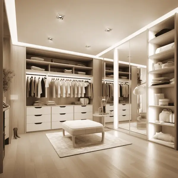 Walk In Closet: Pengertian, Fungsi, dan 5 Keunggulan Utama 3 Jadi ruang ganti yang super nyaman