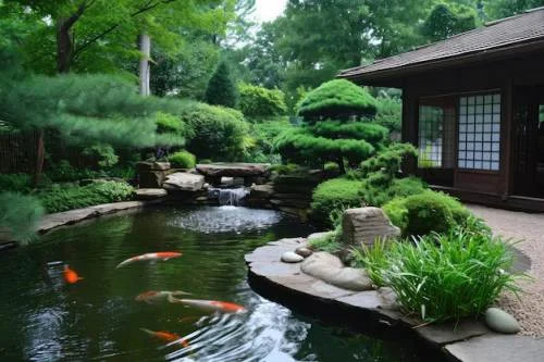 Kolam Ikan Minimalis Gaya Zen Jepang