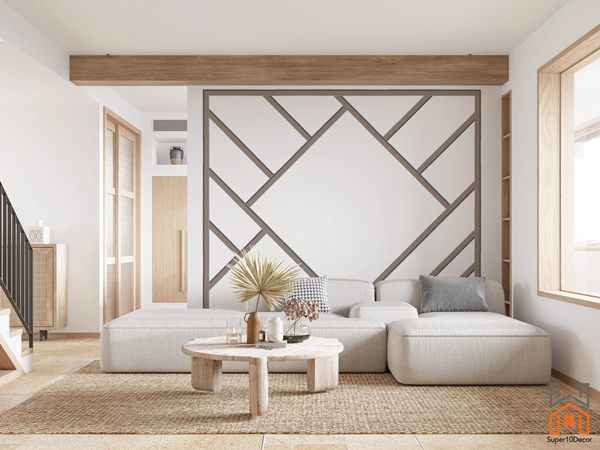 10 Inspirasi Molding Dinding Elegan untuk Tampilan Rumah Lebih Mewah 9 Moulding Pola Geometris