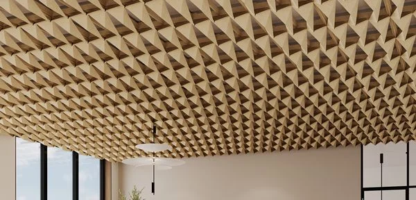 15 Inspirasi Plafon ruang makan Bergaya Minimalis Konsep Klasik Mewah 9 Plafon Rangka Geometris Kekinian