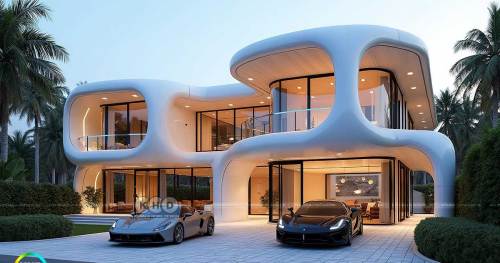 9 Desain Rumah Mewah yang Elegan dan Minimalis 10 Rumah Mewah Futuristik