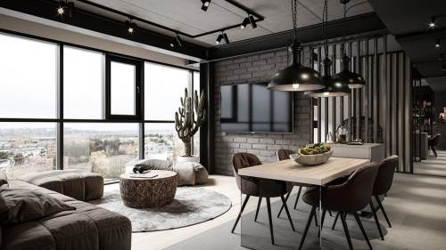 9 Desain Rumah Mewah yang Elegan dan Minimalis 7 Rumah Mewah Industrial yang Rapi
