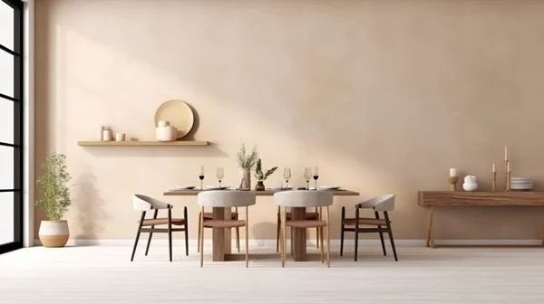 15 Wallpaper Dinding Ruang Makan Minimalis Terbaik 13 Wallpaper dengan Motif Minimalis